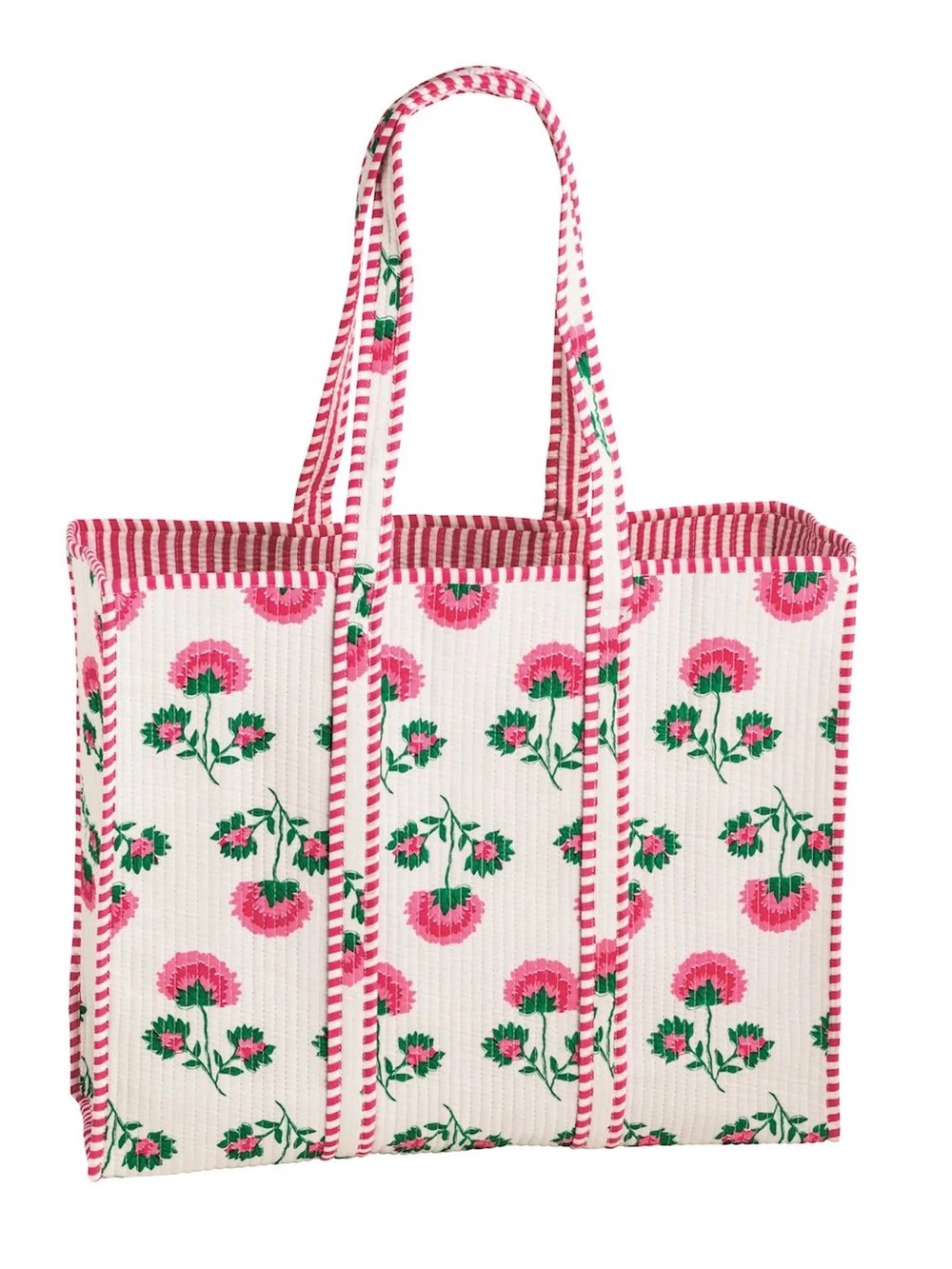 Peony Block Tote By Mud Pie